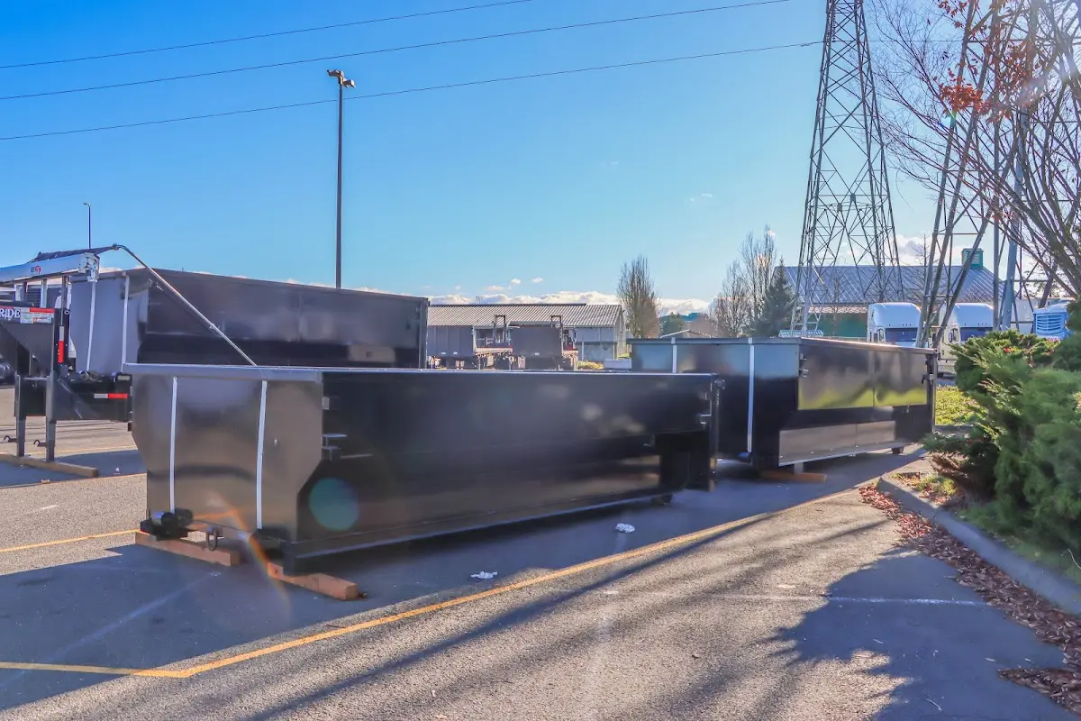 Roll-off dumpster ready for waste disposal at job site for Yard Waste Dumpster Rental in Lely Resort